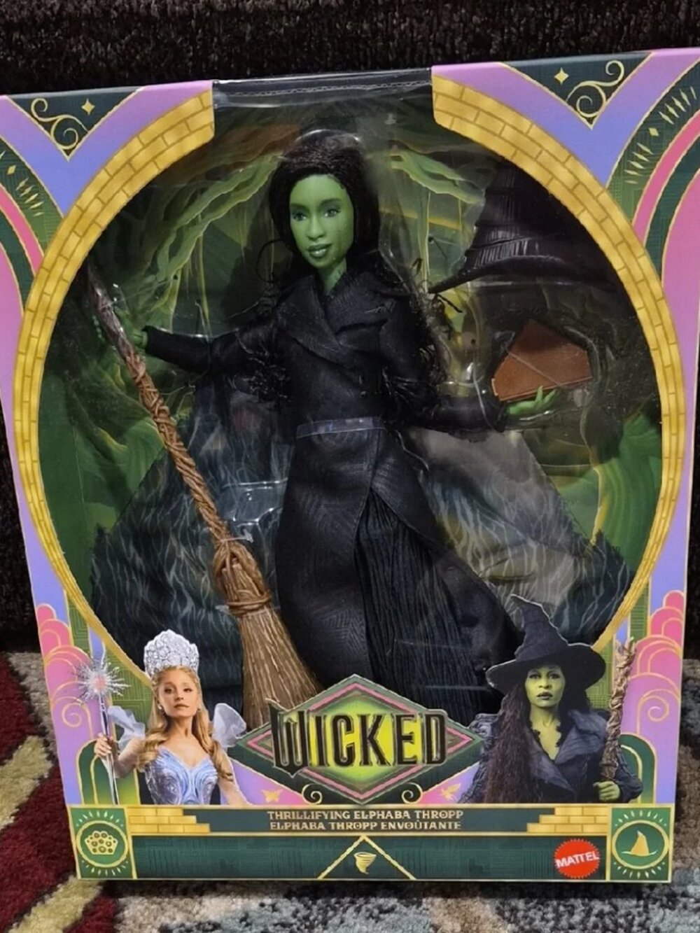 Mattel Wicked Elphaba Thropp Doll in Black and Green- New In Original Box